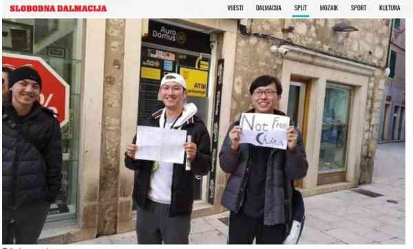 近日有两位台湾人在年假期间前往东欧旅游，被当地人质问“是不是中国人”，最后做牌子挂在身上表明“非来自中国”，没想到竟一举爆红登上当地媒体版面。