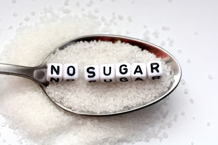 Diabetes concept suggesting no sugar consumption to improve your health