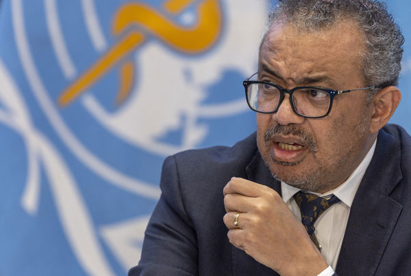 Director-General of the World Health Organisation (WHO) Dr. Tedros Adhanom Ghebreyesus attends an ACANU briefing on global health issues, including COVID-19 pandemic and war in Ukraine in Geneva, Switzerland, December 14, 2022. REUTERS/Denis Balibouse