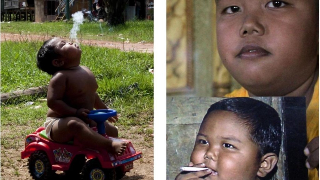 印尼男童日抽40根烟 2